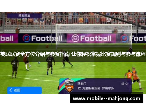 英联联赛全方位介绍与参赛指南 让你轻松掌握比赛规则与参与流程